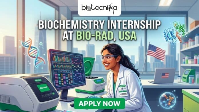 Biochemistry Summer Internship at Bio-Rad in the USA. Apply for the Scientist Intern Role at Bio-Rad Careers in the USA.