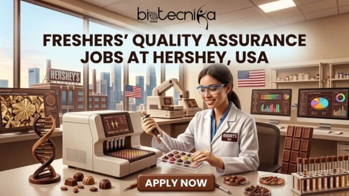 Freshers Job Alert: Hershey Hiring Quality Specialists in the USA | Exclusive for Food Science Candidates! Quality Assurance Job for Freshers at Hershey in the USA. Apply for the Quality Specialist Role at Hershey Careers in the USA.