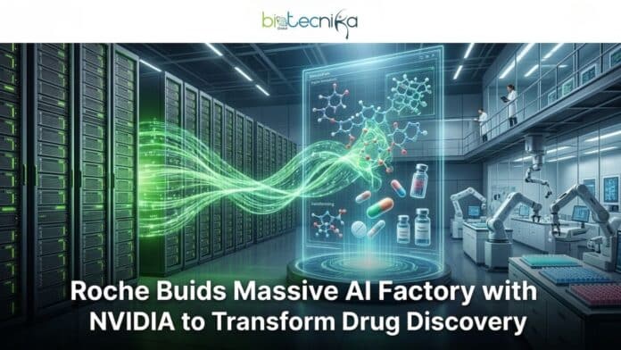 Roche partners with NVIDIA to launch the largest AI factory, using 3,500+ Blackwell GPUs to accelerate drug discovery and diagnostics.