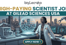 Latest Scientist Job Openings at Gilead Sciences USA | Earn Upto $189,640/year Apply for a Scientist Job at Gilead Sciences Inc. Explore Jobs in USA in Pathobiology and a top job opportunity for life science graduates.
