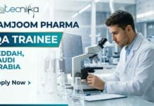 QA Trainee Job at Jamjoom Pharma | Life Sciences Freshers Opportunity in Jeddah, Saudi Arabia Apply for a QA trainee job at Jamjoom Pharma in Jeddah. Great life science job opportunity for fresh graduates under the Tamheer program.