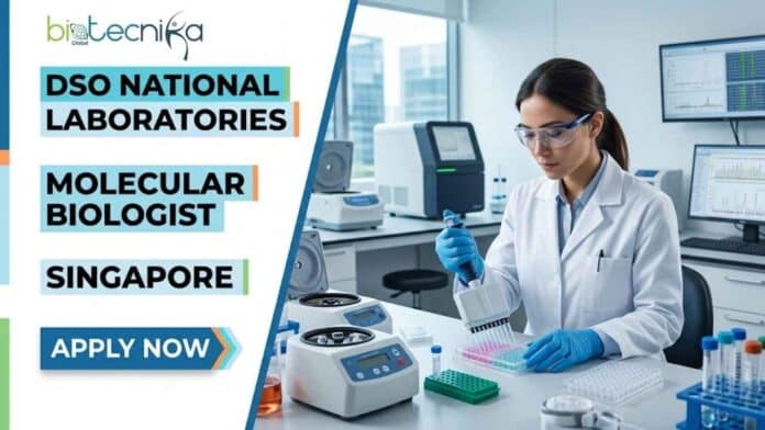 Apply for a Molecular Biologist role at DSO National Laboratories. Explore this life science job in Singapore with exciting research opportunities.