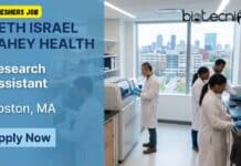 Freshers Research Assistant Job Opportunity at Beth Israel Lahey Health | Join a Leading Clinical Research Team in Boston Apply for a research assistant job at Beth Israel Lahey Health in Boston. Ideal for freshers seeking life science jobs with hands-on research experience.