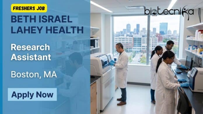 Apply for a research assistant job at Beth Israel Lahey Health in Boston. Ideal for freshers seeking life science jobs with hands-on research experience.