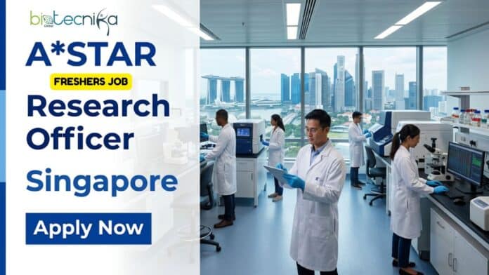 Explore a research officer job at A*STAR IMCB. Freshers can apply for biology jobs in Singapore and start their career in advanced immune cell research.