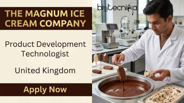 Explore a food tech job as a Product Development Technologist at The Magnum Ice Cream Company. Apply now for exciting jobs in UK.