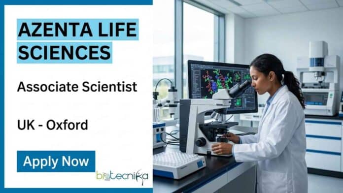 Scientist job at Azenta Life Sciences in Oxford for Associate Scientist role. Apply now for life science jobs in UK with growth opportunities.
