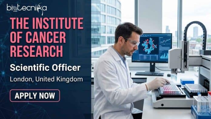 Apply for a scientific officer job at ICR Careers in London. Work in breast cancer research with genomics, clinical samples, and high-throughput sequencing.