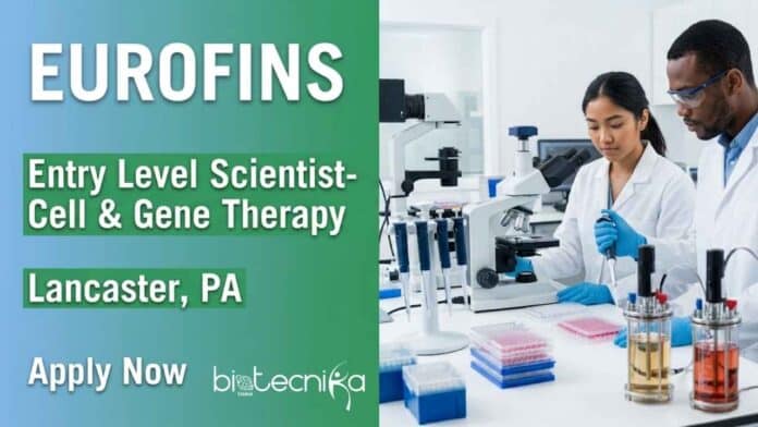 Explore a gene therapy scientist role at Eurofins. Entry-level biochemistry and biology job opportunity in cell and gene therapy. Apply now!