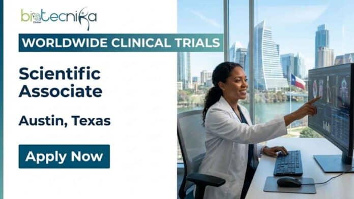 Scientific associate job at Worldwide Clinical Trials for biomarker analysis in Austin, TX. Apply now for this exciting biochemistry and immunology job opportunity.