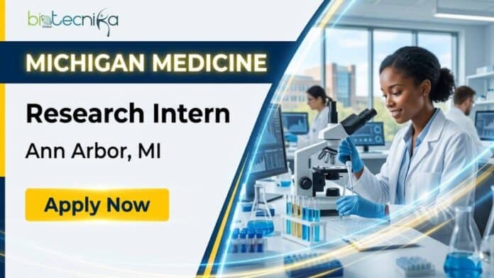 Research intern role at Michigan Medicine, Ann Arbor. Explore Michigan Medicine careers and research jobs in US. Apply now for clinical research experience.