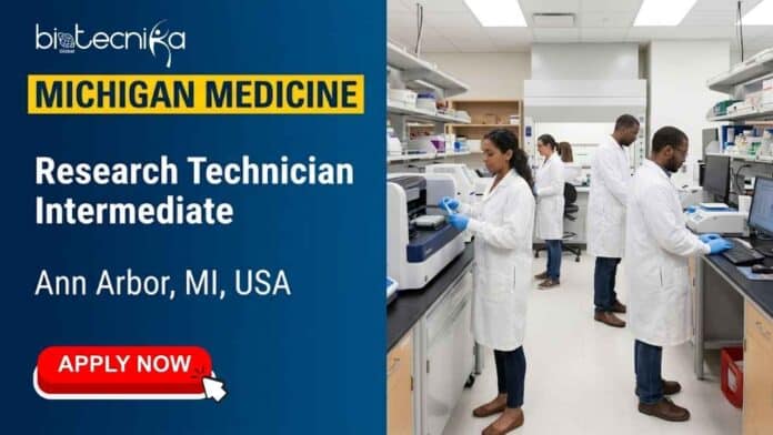 Apply for a research technician job at Michigan Medicine. Explore life science jobs in the US with top benefits, research exposure, and career growth opportunities.
