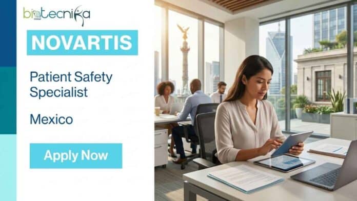 Patient safety job at Novartis in Mexico for Patient Safety Specialist role. Explore Novartis careers and life sciences jobs in Mexico.