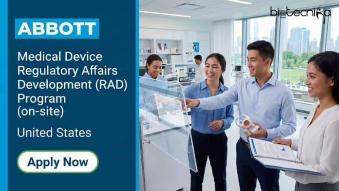 Regulatory affairs job at Abbott USA – apply for Medical Device RAD Program. Explore Abbott careers and life sciences jobs in US with growth opportunities.