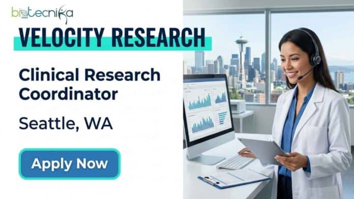CRC job opening at Velocity Clinical Research for Clinical Research Coordinator I. Apply for this clinical research job in the life sciences industry today.