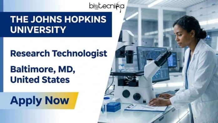 Research Technologist opening at Johns Hopkins University in Baltimore for molecular microbiology research. Explore JHU careers and biology jobs in US.