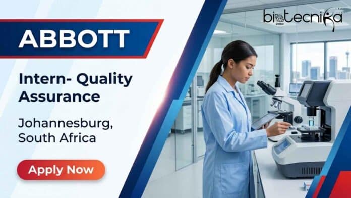 Biotechnology intern role at Abbott in South Africa. Explore abbott careers and biotech jobs in South Africa with this QA internship opportunity.