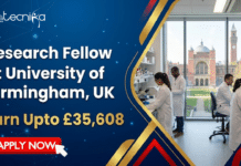 Research Fellow Job at University of Birmingham, UK | Life Sciences Candidates, Apply Now & Earn Upto £35,608 Research Fellow Job at University of Birmingham, UK. Life Sciences Candidates, Apply Now & Earn Upto £35,608.