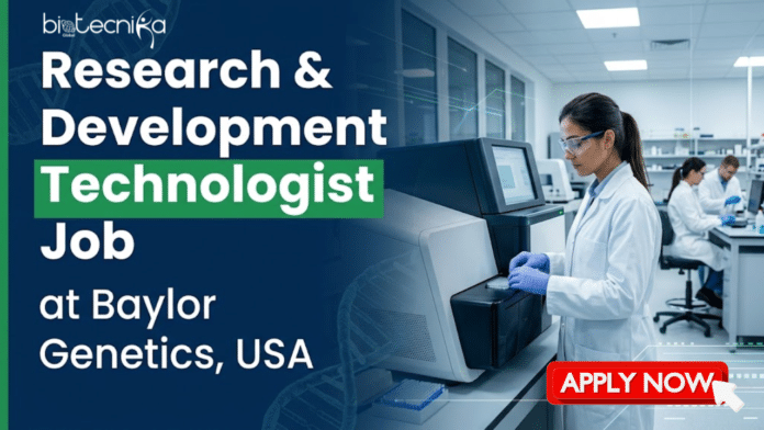 Research & Development Job at Baylor Genetics, USA. Molecular Biology, Genetics, Biochemistry or Life Sciences Candidates, Apply Now.