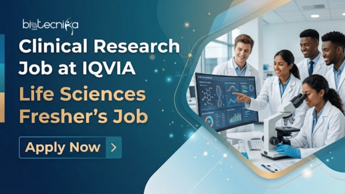 Clinical Research Job at IQVIA, Austria. Life Sciences Candidates, Apply Now. Experience in Clinical Research is Preferred.