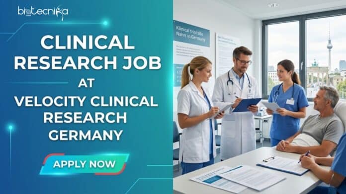 Clinical Research Job at Velocity Clinical Research. Life Science Candidates, Apply Now. Job Opportunity in Germany.