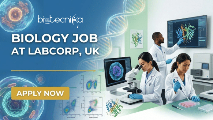 Biology Job at Labcorp. R&D Opportunity, Apply Now for Study Coordinator - Genetic Toxicology Job Role in the United Kingdom.