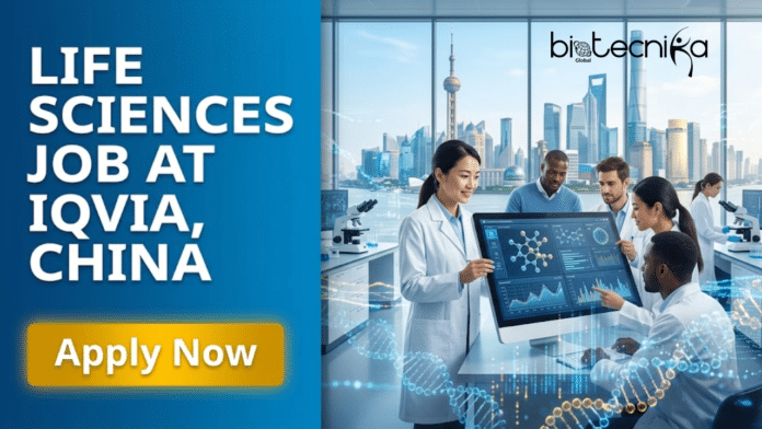 Life Sciences Job at IQVIA. Apply Now For Lab Project Coordinator Role. Job Opportunity in Beijing, China.