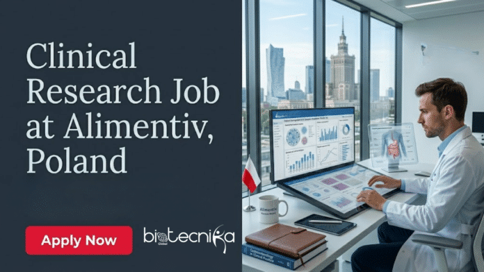 Clinical Research Job at Alimentiv, Poland. Life Sciences Candidates, Apply Now For Clinical Project Coordinator Role.