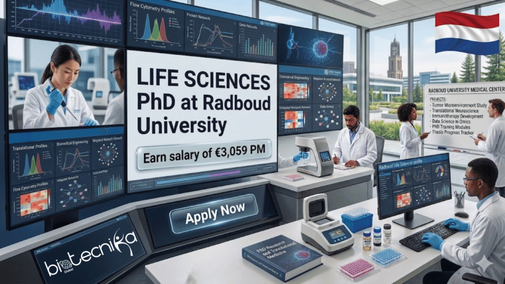Life Sciences PhD at Radboud University | Salary of €3,059 PM