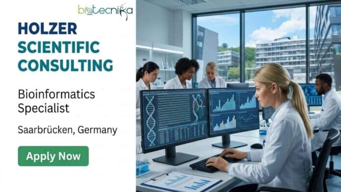 Explore a bioinformatics job at Holzer Scientific Consulting in Germany. Work on plant genomics, pipelines, and computational biology projects.
