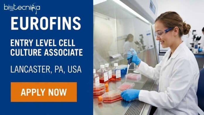 Explore a molecular biology job at Eurofins Scientific as an Entry-Level Cell Culture Associate in the USA. Apply now for top Eurofins careers.