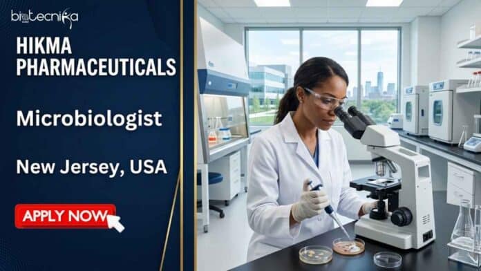 Microbiologist job at Hikma Pharmaceuticals in Cherry Hill, NJ. Apply for the Environmental Monitoring role in the USA with opportunities in pharmaceutical microbiology and Hikma careers.