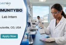 Lab Intern Opportunity at ImmunityBio | Launch Your Molecular Biology Career in USA Lab Intern opportunity at ImmunityBio in Louisville, Colorado for undergraduate students in molecular biology, microbiology, biochemistry, and bioengineering. Explore ImmunityBio careers and molecular biology jobs in the US.