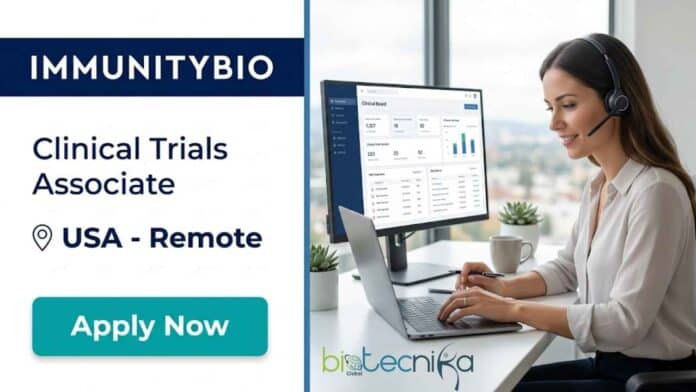 Apply for the latest CTA job at ImmunityBio. Explore this remote job opportunity for freshers in clinical trials administration, biotech, and clinical research careers.