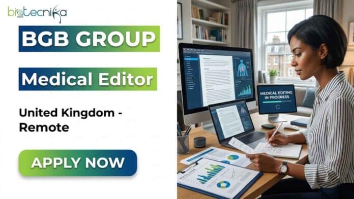 Medical editor job at BGB Group UK for candidates with experience in medical communications, pharmaceutical advertising, or life sciences. Apply now for exciting BGB careers.