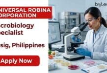 Microbiology Specialist Job at Universal Robina Corporation | Start Your Microbiology Career in Philippines Apply for a Microbiology Specialist job at Universal Robina Corporation in Pasig, Philippines. Explore URC careers, microbiology jobs, responsibilities, qualifications, and application details.