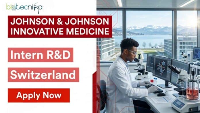 Life sciences internship at Johnson & Johnson Innovative Medicine in Switzerland. Apply for the Intern R&D role in Schaffhausen with hands-on pharmaceutical research experience.