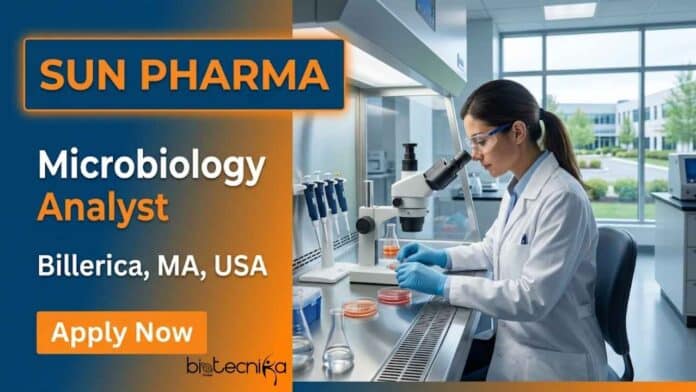 Apply for a microbiology analyst job at Sun Pharma in Billerica, MA. Freshers and microbiology graduates can explore pharmaceutical QC careers in the USA.