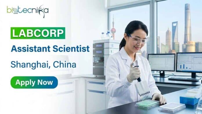 Scientist job at Labcorp Shanghai for Assistant Scientist role. Apply now for biology job opportunities and Labcorp careers in China.