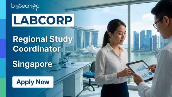 Life sciences job at Labcorp for Regional Study Coordinator role. Apply for this full-time clinical research opportunity in Singapore today.