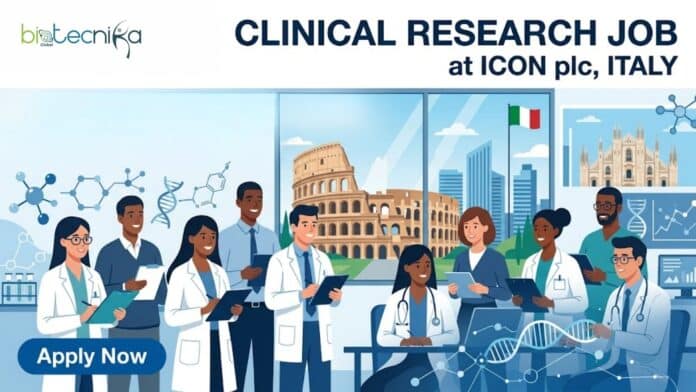 Clinical Research Job at ICON. Life Sciences Candidates, Apply Now For Clinical Site Associate Role. Job Opportunity in Italy.