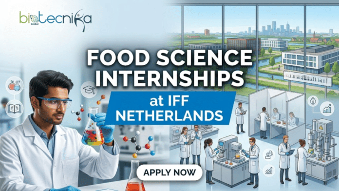 Food Science Internships at IFF. Apply Now For Flavor Application Intern Role. Internship Opportunity in the Netherlands.