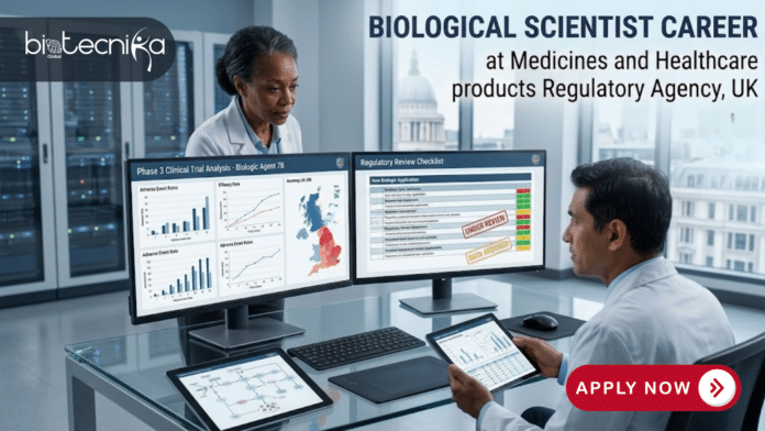 Biological Sciences Job at Medicines and Healthcare products Regulatory Agency. Job Opportunity in the United Kingdom.