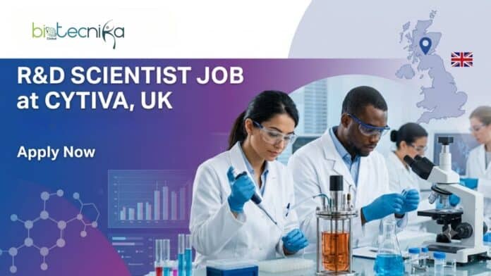 R&D Job at Cytiva. Biochemistry Candidates, Apply Now for Undergraduate R&D Scientist Role. Research Opportunity in the United Kingdom.