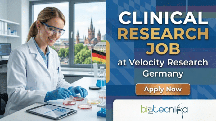 Clinical Research Job at Velocity Clinical Research. Life Sciences Candidates, Apply Now. Job Opportunity in Germany.