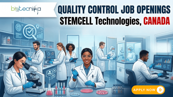 QC Job at STEMCELL Technologies. Life Sciences Candidates, Apply Now & Earn $79,100.00 annually. Job Opportunity in Canada.