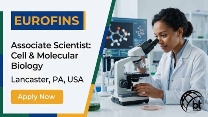 Scientist job opportunity at Eurofins for an Associate Scientist: Cell & Molecular Biology in Lancaster, PA. Explore Eurofins careers, qualifications, responsibilities, and benefits.