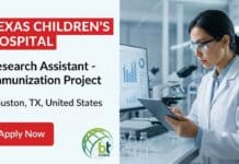 Research Assistant Job at Texas Children’s Hospital, USA | Join the Immunization Project Team Apply for a research assistant job at Texas Children's Hospital in Houston, Texas. Support immunization research through data collection, quality checks, and study coordination.