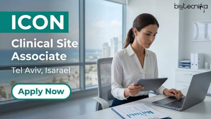 Clinical job opportunity at ICON plc for a Clinical Site Associate in Tel Aviv, Israel. Explore ICON careers, responsibilities, qualifications, and application details.