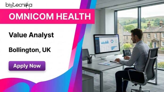 Analyst job at Omnicom Health in Bollington, UK. Apply for this life sciences job as a Value Analyst and contribute to healthcare value consulting and market access projects.